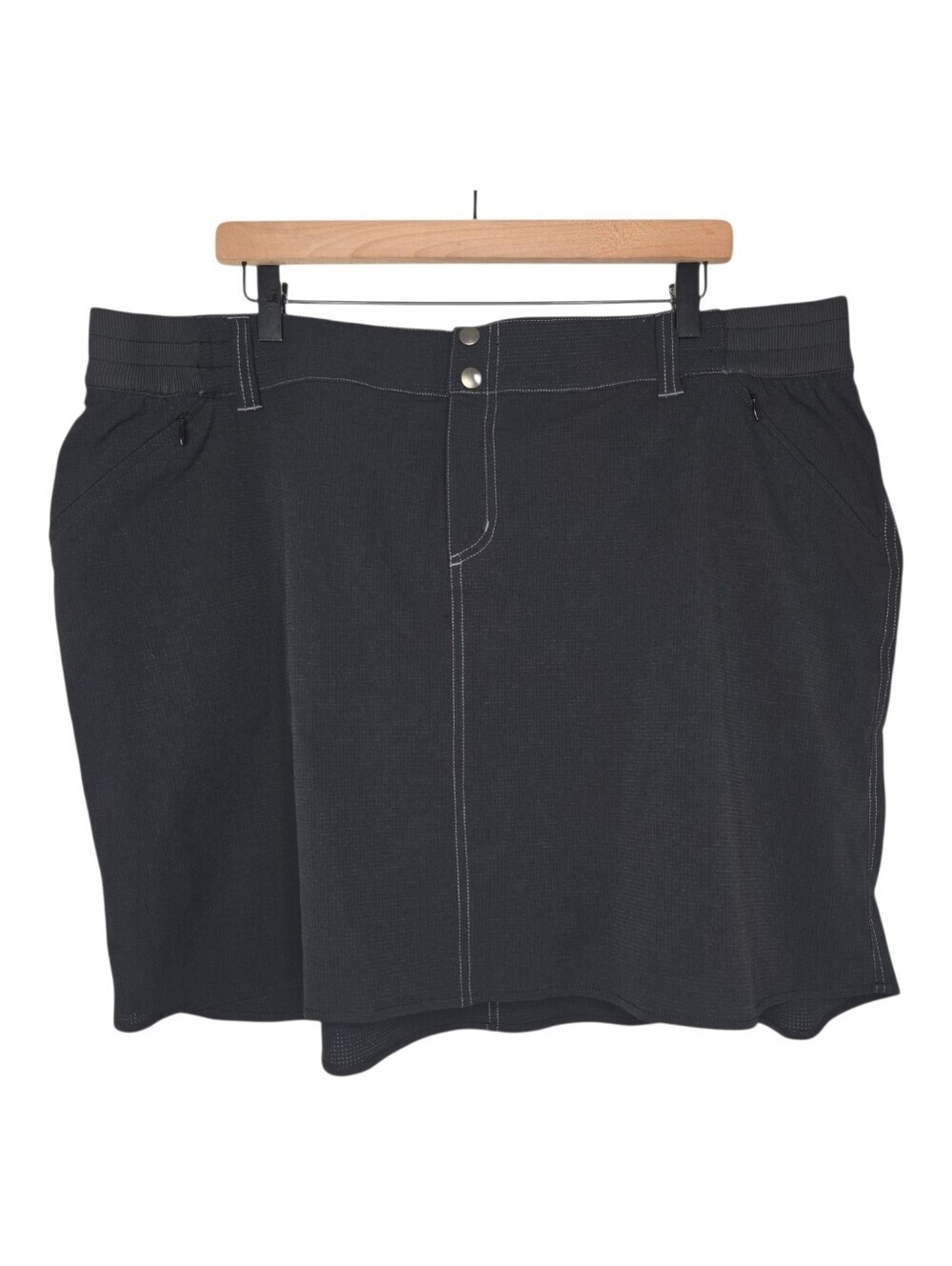 Kuhl Womens Black Outdoor Hiking Strattus Ripstop Skort Plus Size 20W